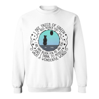 Personalized Dog Wonderful World Sweatshirt TID - Thegiftio UK