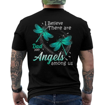Personalized Dragonfly Memorial Angels Back Print T-Shirt - Thegiftio UK