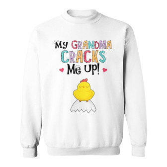 Personalized Easter Grandma Cracks Me Up Sweatshirt - Thegiftio UK