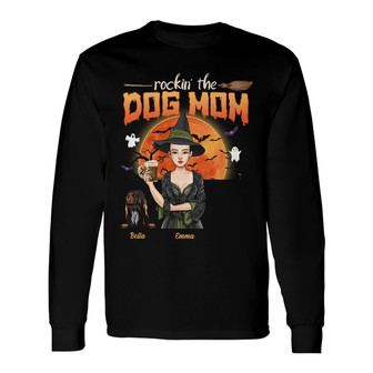 Personalized Fall Halloween Dog Long Sleeve Shirt - Thegiftio UK