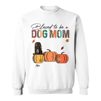 Personalized Fall Halloween Dog Mom Sweatshirt - Thegiftio UK