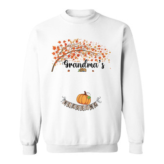 Personalized Fall Halloween Grandma Blessings Sweatshirt - Thegiftio UK