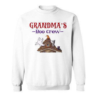 Personalized Fall Halloween Grandma Boo Crew Sweatshirt - Thegiftio UK