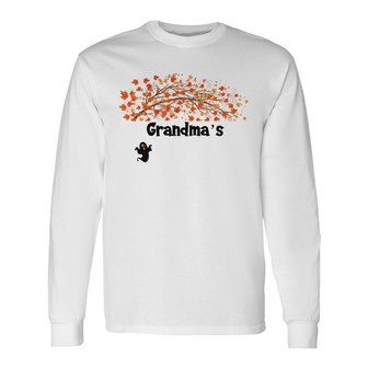 Personalized Fall Halloween Grandma Bootiful Crew Long Sleeve Shirt - Thegiftio UK
