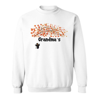 Personalized Fall Halloween Grandma Bootiful Crew Sweatshirt - Thegiftio UK