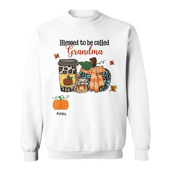Personalized Fall Halloween Mom Grandma Sweatshirt - Thegiftio UK