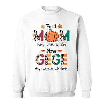 Personalized Fall Halloween Mom Grandma Sweatshirt - Thegiftio UK