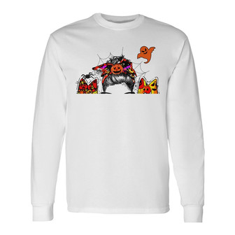 Personalized Fall Halloween Momster Long Sleeve Shirt - Thegiftio UK