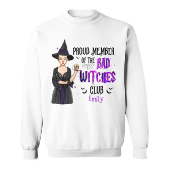 Personalized Fall Halloween WItch Club Sweatshirt - Thegiftio UK