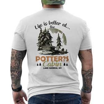 Personalized Family At The Cabin White Back Print T-Shirt - Thegiftio UK
