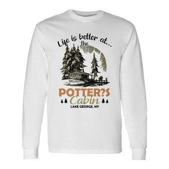 Personalized Family At The Cabin White Long Sleeve Shirt - Thegiftio UK