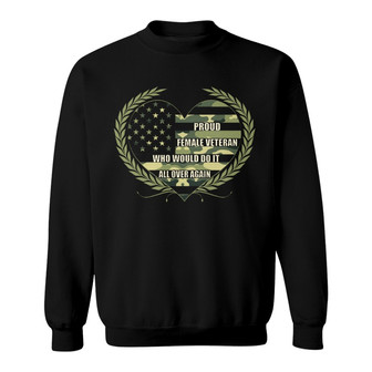 Personalized Female Veteran Sweatshirt - Thegiftio UK