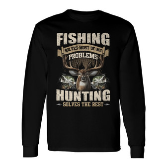 Personalized Fishing And Hunting Long Sleeve Shirt - Thegiftio UK