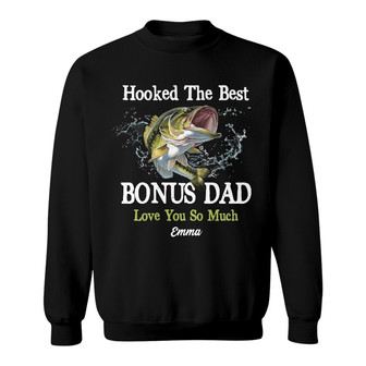 Personalized Fishing Bonus Dad Sweatshirt - Thegiftio UK
