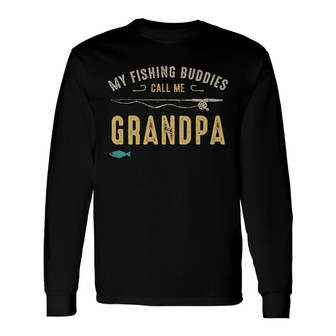 Personalized Fishing Buddies Dad Grandpa Long Sleeve Shirt - Thegiftio UK