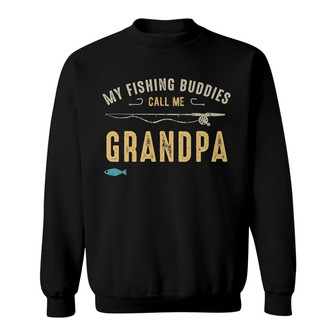 Personalized Fishing Buddies Dad Grandpa Sweatshirt - Thegiftio UK
