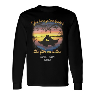 Personalized Fishing Couple Long Sleeve Shirt - Thegiftio UK