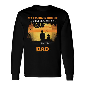 Personalized Fishing Dad Grandpa Buddies Long Sleeve Shirt - Thegiftio UK