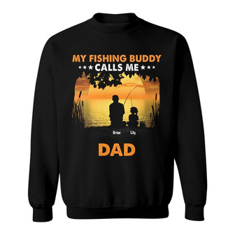 Personalized Fishing Dad Grandpa Buddies Sweatshirt - Thegiftio UK