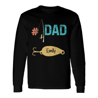 Personalized Fishing Dad Grandpa Long Sleeve Shirt - Thegiftio UK