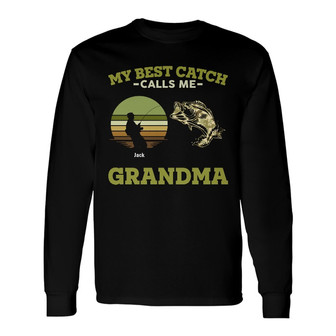 Personalized Fishing Dad Grandpa Long Sleeve Shirt - Thegiftio UK
