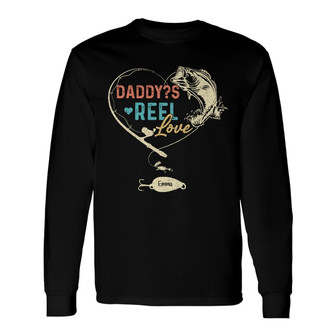 Personalized Fishing Dad Grandpa Reel Love Long Sleeve Shirt - Thegiftio UK