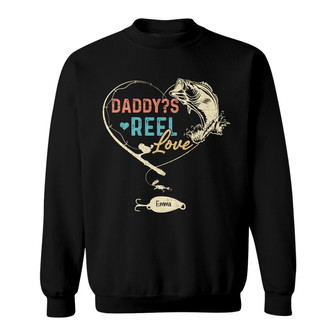 Personalized Fishing Dad Grandpa Reel Love Sweatshirt - Thegiftio UK