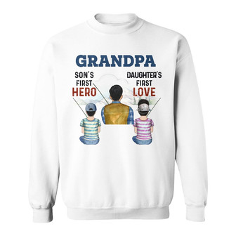 Personalized Fishing Dad Grandpa With Son Daughter Sweatshirt - Thegiftio UK