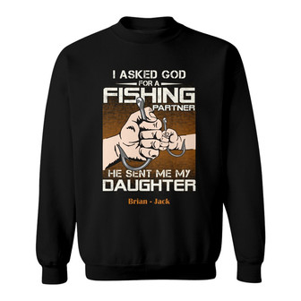 Personalized Fishing Partner Dad Grandpa Sweatshirt - Thegiftio UK