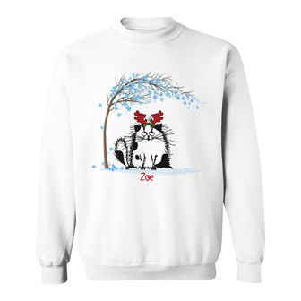 Personalized Fluffy Cats Christmas Sweatshirt - Thegiftio UK