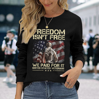 Personalized Freedom Isn't Free Long Sleeve Shirt - Thegiftio UK