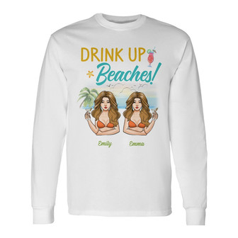 Personalized Friends Beach Long Sleeve Shirt - Thegiftio UK