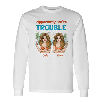 Personalized Friends Beach Long Sleeve Shirt - Thegiftio UK