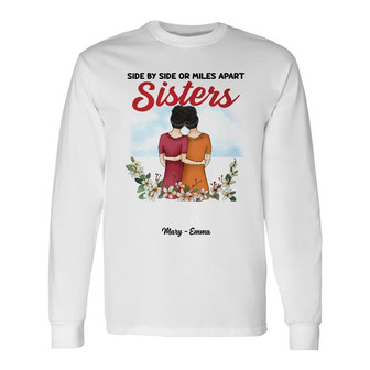 Personalized Friends Connected By Hearts Long Sleeve Shirt - Thegiftio UK