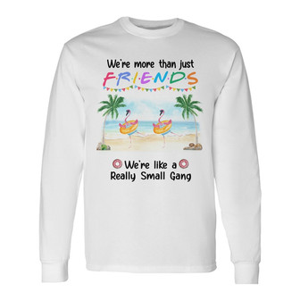 Personalized Friends Flamingo Beach Long Sleeve Shirt - Thegiftio UK