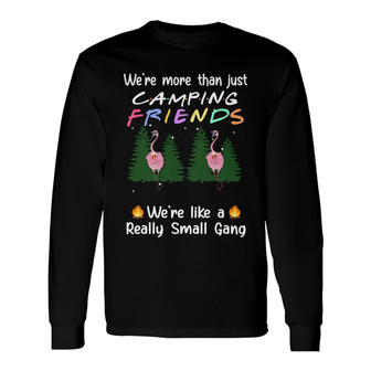 Personalized Friends Flamingo Camping Long Sleeve Shirt - Thegiftio UK