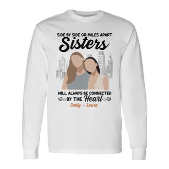 Personalized Friends Sisters By The Heart Long Sleeve Shirt - Thegiftio UK