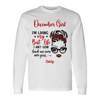 Personalized Girl Living Her Life Long Sleeve Shirt - Thegiftio UK