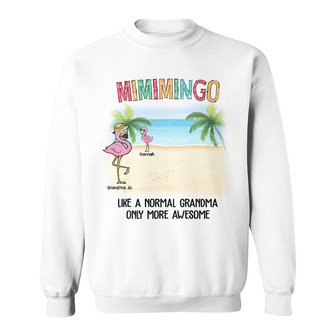 Personalized Grammingo Flamingo Grandma Sweatshirt - Thegiftio UK