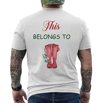Personalized Grandma Belongs To Christmas Boots Back Print T-Shirt - Thegiftio UK