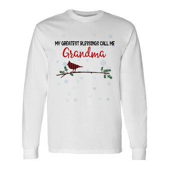 Personalized Grandma Blessings Christmas Long Sleeve Shirt - Thegiftio UK