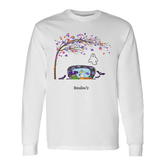 Personalized Grandma Boo Crew Fall Halloween Long Sleeve Shirt - Thegiftio UK