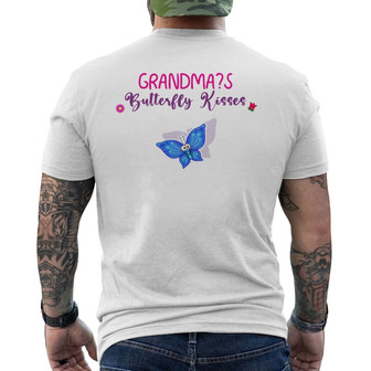 Personalized Grandma Butterfly White Back Print T-Shirt - Thegiftio UK