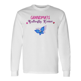 Personalized Grandma Butterfly White Long Sleeve Shirt - Thegiftio UK