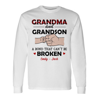 Personalized Grandma Cant Be Broken Long Sleeve Shirt - Thegiftio UK