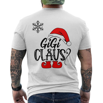 Personalized Grandma Claus Christmas Back Print T-Shirt - Thegiftio UK