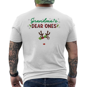 Personalized Grandma Dear Ones Christmas Back Print T-Shirt - Thegiftio UK