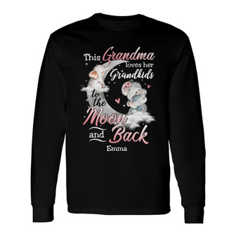 Personalized Grandma Elephant Long Sleeve Shirt - Thegiftio UK