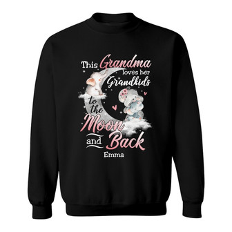 Personalized Grandma Elephant Sweatshirt - Thegiftio UK