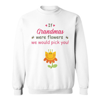 Personalized Grandma Flower White Sweatshirt - Thegiftio UK
